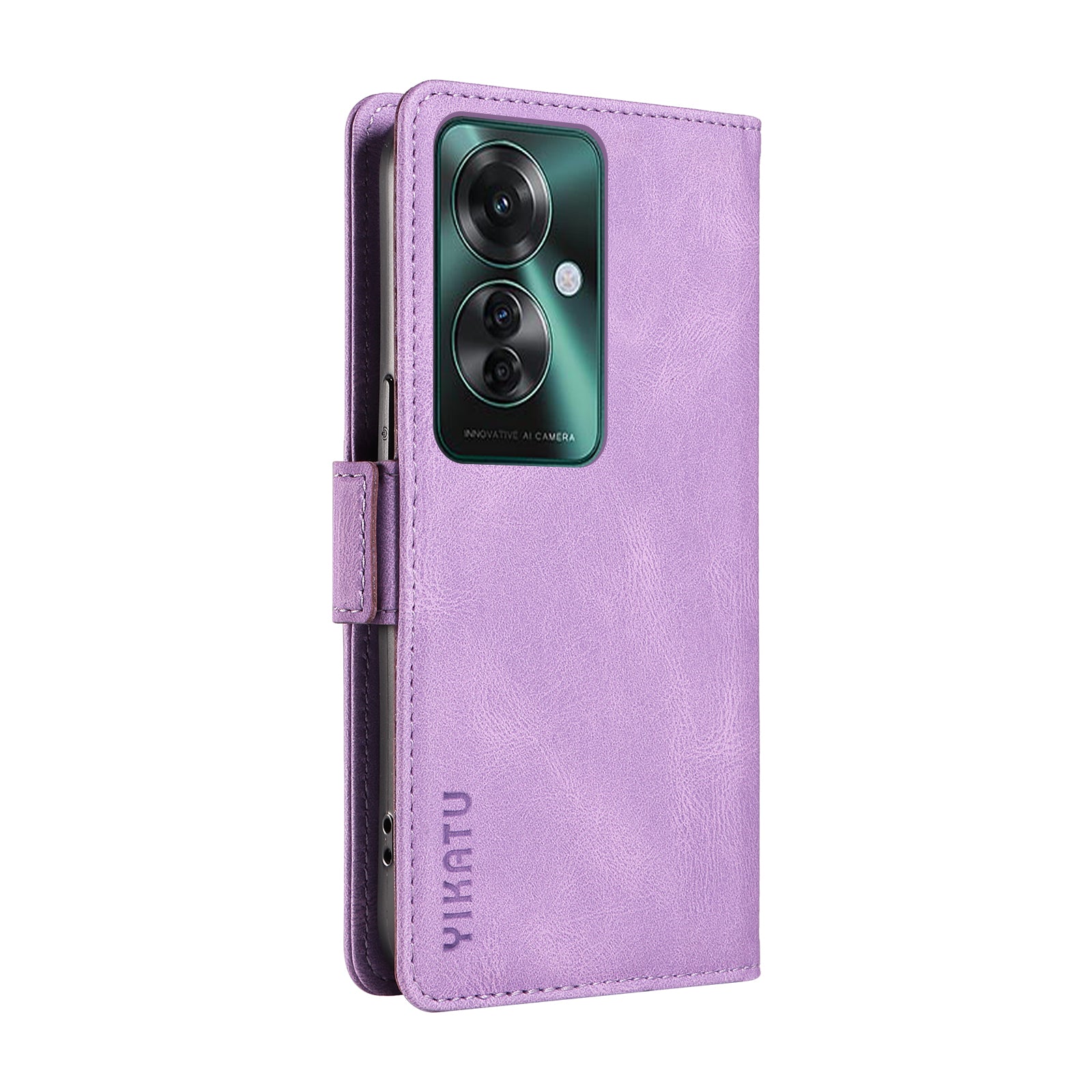 YIKATU YK-005 For Oppo Reno11 F 5G / F25 Pro 5G Leather Phone Case Stand Wallet Cover - Purple