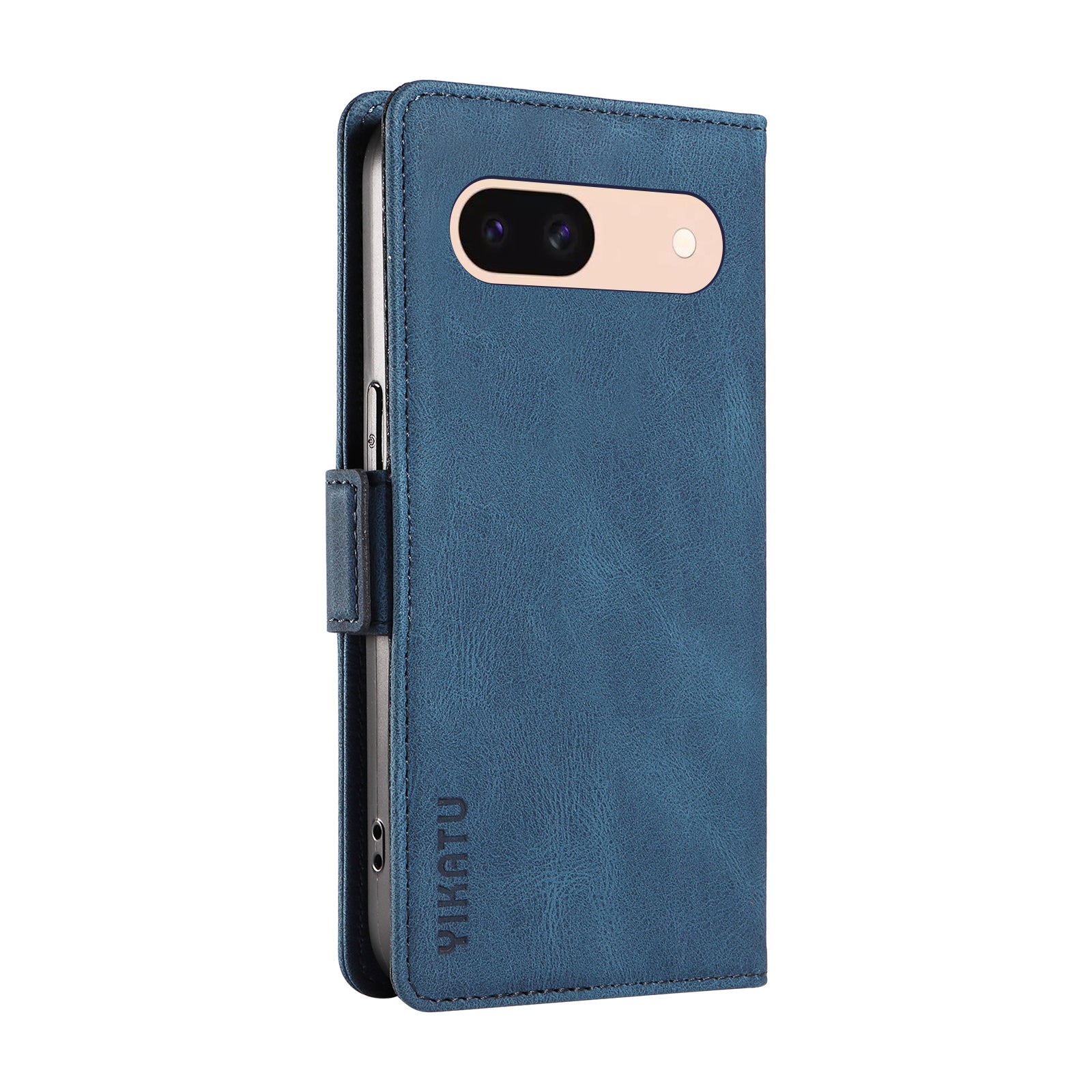 YIKATU YK-005 For Google Pixel 8a Case PU Leather Skin-touch Wallet Flip Phone Cover - Blue