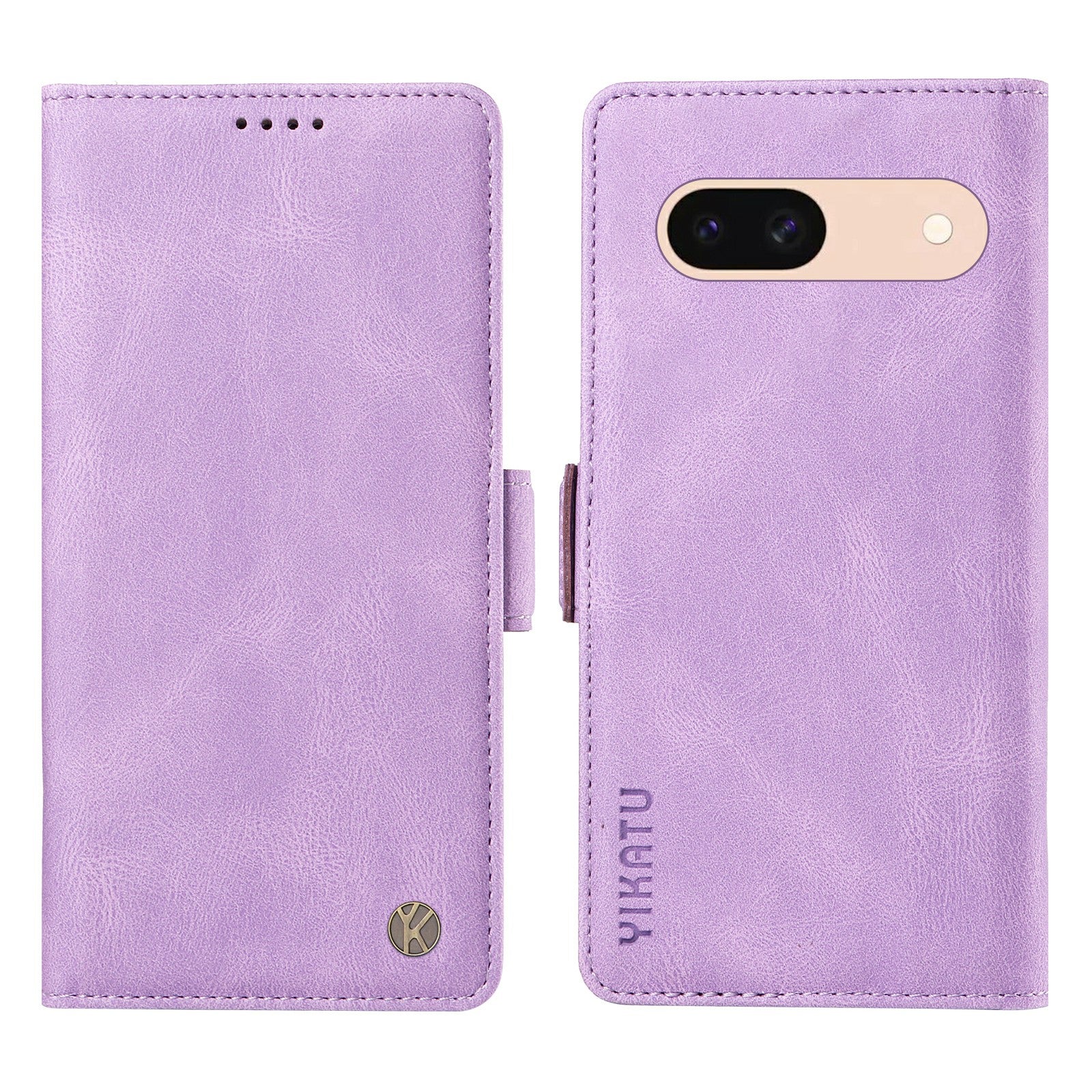 YIKATU YK-005 For Google Pixel 8a Case PU Leather Skin-touch Wallet Flip Phone Cover - Purple