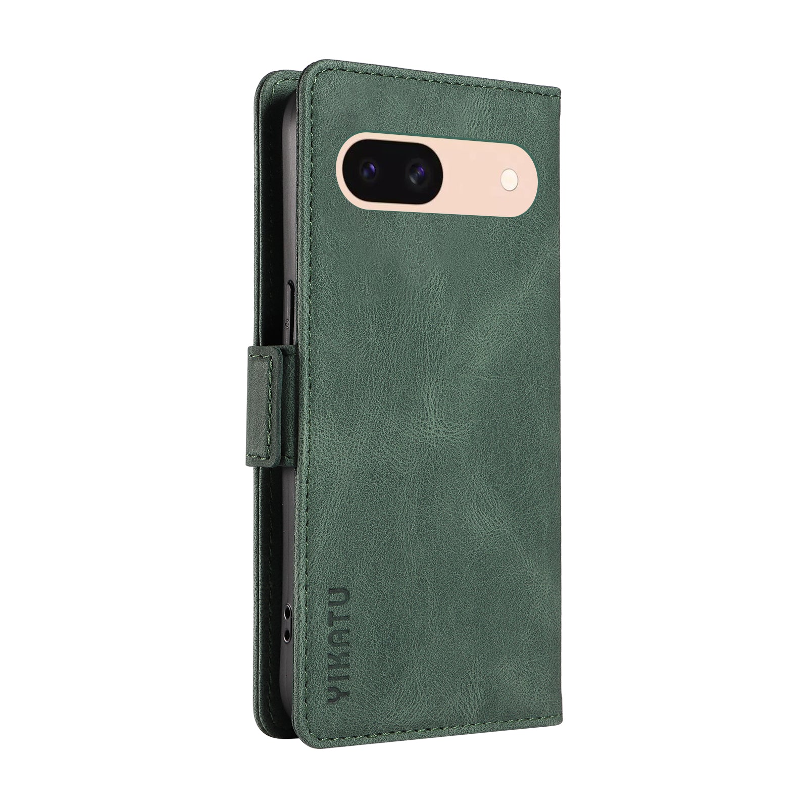 YIKATU YK-005 For Google Pixel 8a Case PU Leather Skin-touch Wallet Flip Phone Cover - Green