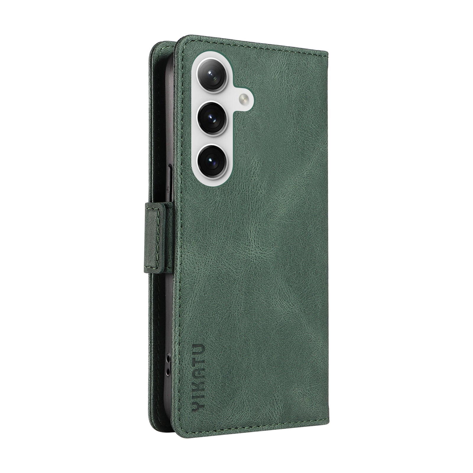 YIKATU YK-005 For Samsung Galaxy S24 Case PU Leather Magnetic Buckle Phone Cover Skin Touch Feeling - Green