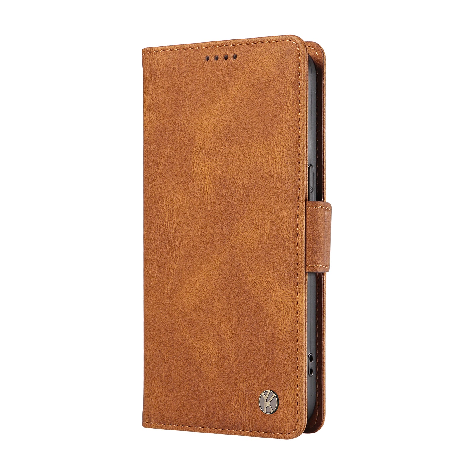 YIKATU YK-005 For Sony Xperia 5 V Leather Phone Case Folding Stand Wallet Cover - Brown