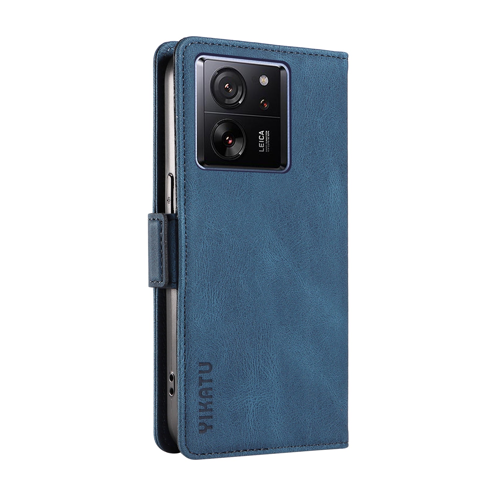 YIKATU YK-005 For Xiaomi 13T / 13T Pro / Redmi K60 Ultra Leather Phone Case Flip Stand Wallet Cover - Blue