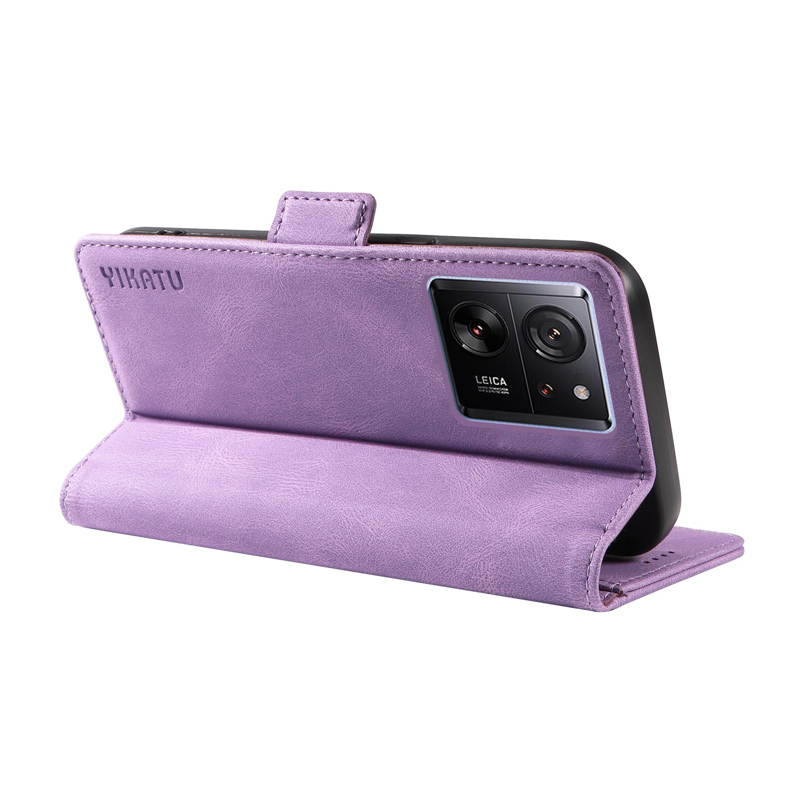 YIKATU YK-005 For Xiaomi 13T / 13T Pro / Redmi K60 Ultra Leather Phone Case Flip Stand Wallet Cover - Purple