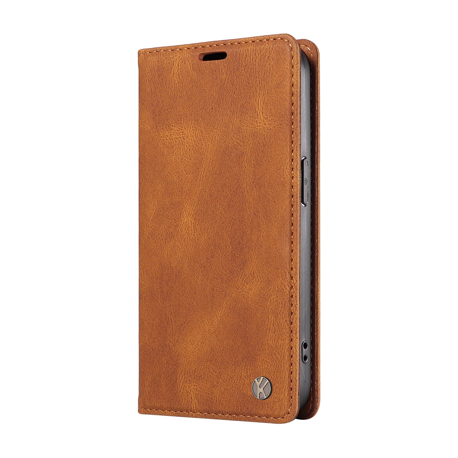 YIKATU YK-005 For Xiaomi 13T / 13T Pro / Redmi K60 Ultra Leather Phone Case Flip Stand Wallet Cover - Brown