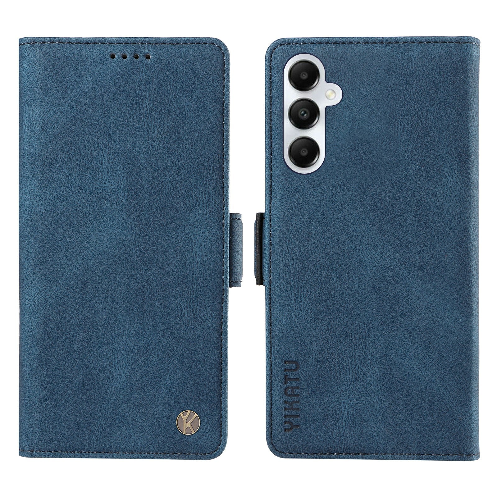 YIKATU YK-005 For Samsung Galaxy A05s 4G Cell Phone Leather Case Drop Proof Wallet Cover - Blue