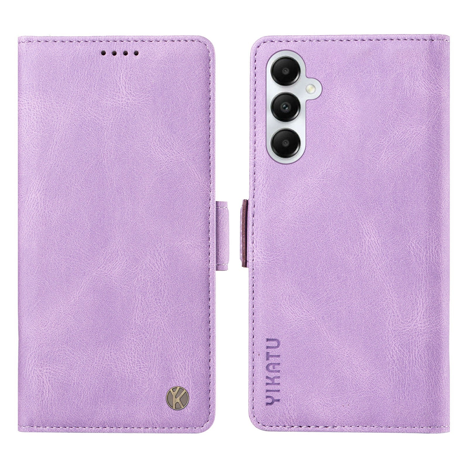 YIKATU YK-005 For Samsung Galaxy A05s 4G Cell Phone Leather Case Drop Proof Wallet Cover - Purple