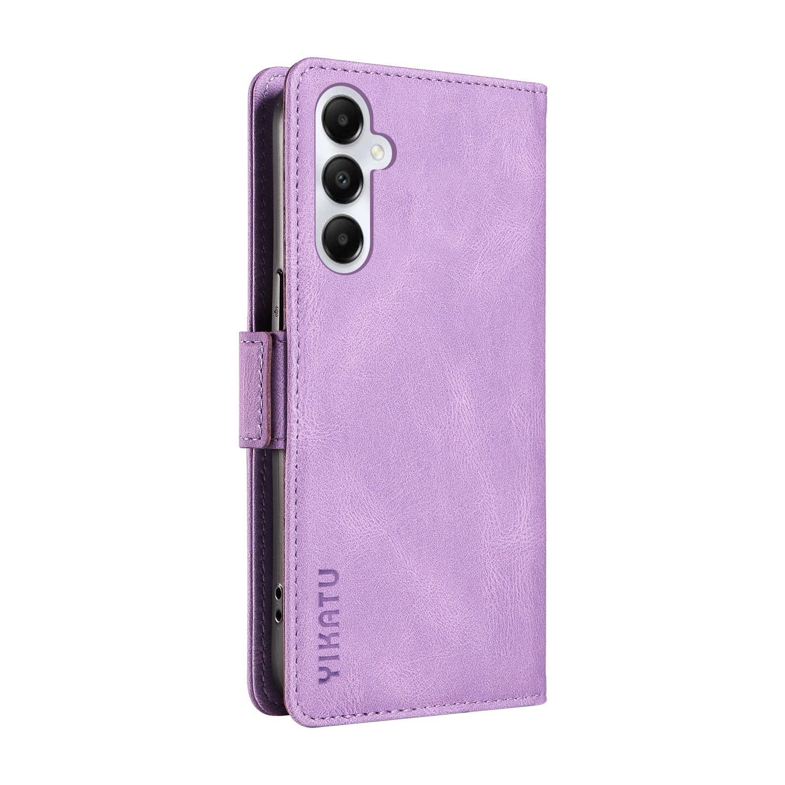 YIKATU YK-005 For Samsung Galaxy A05s 4G Cell Phone Leather Case Drop Proof Wallet Cover - Purple