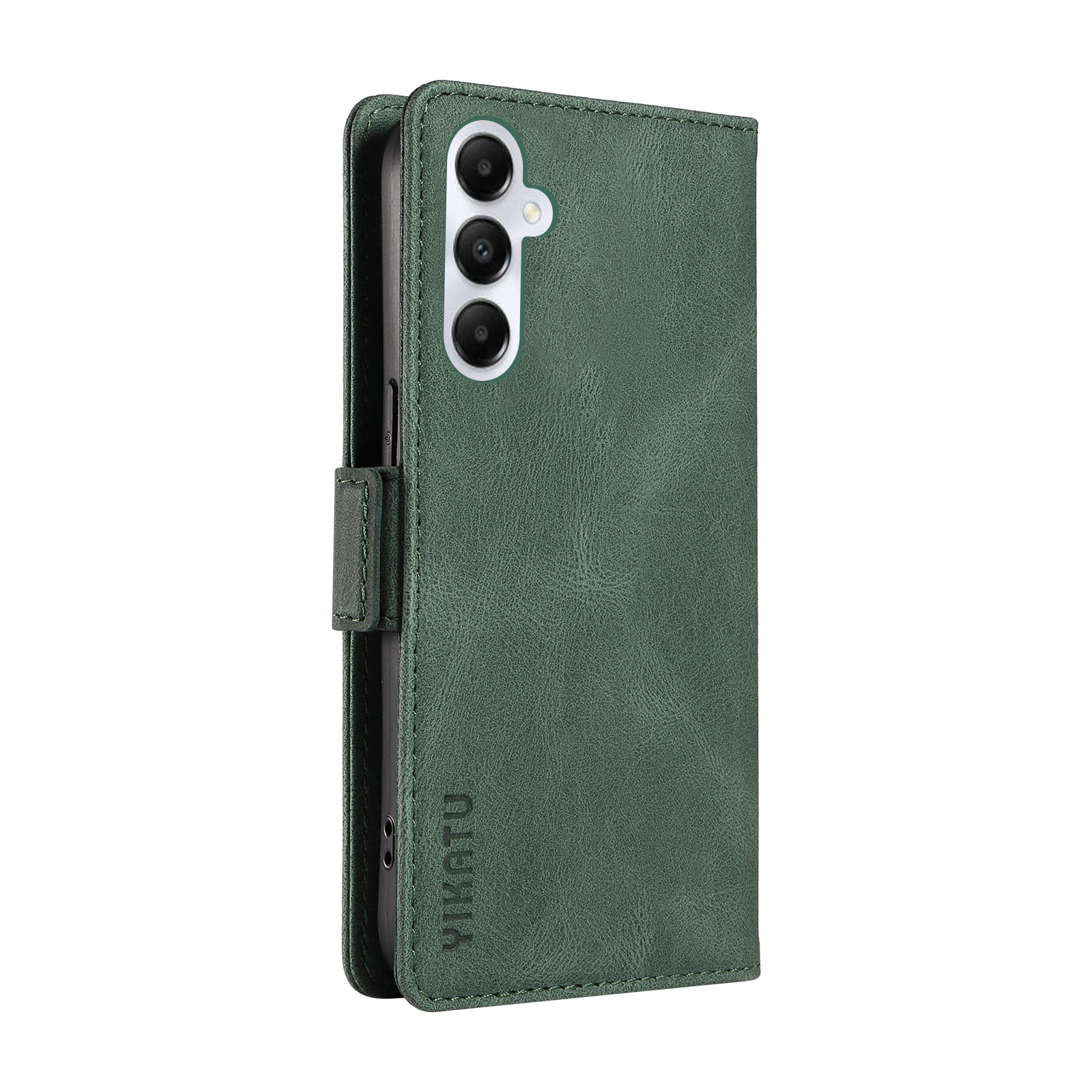 YIKATU YK-005 For Samsung Galaxy A05s 4G Cell Phone Leather Case Drop Proof Wallet Cover - Green