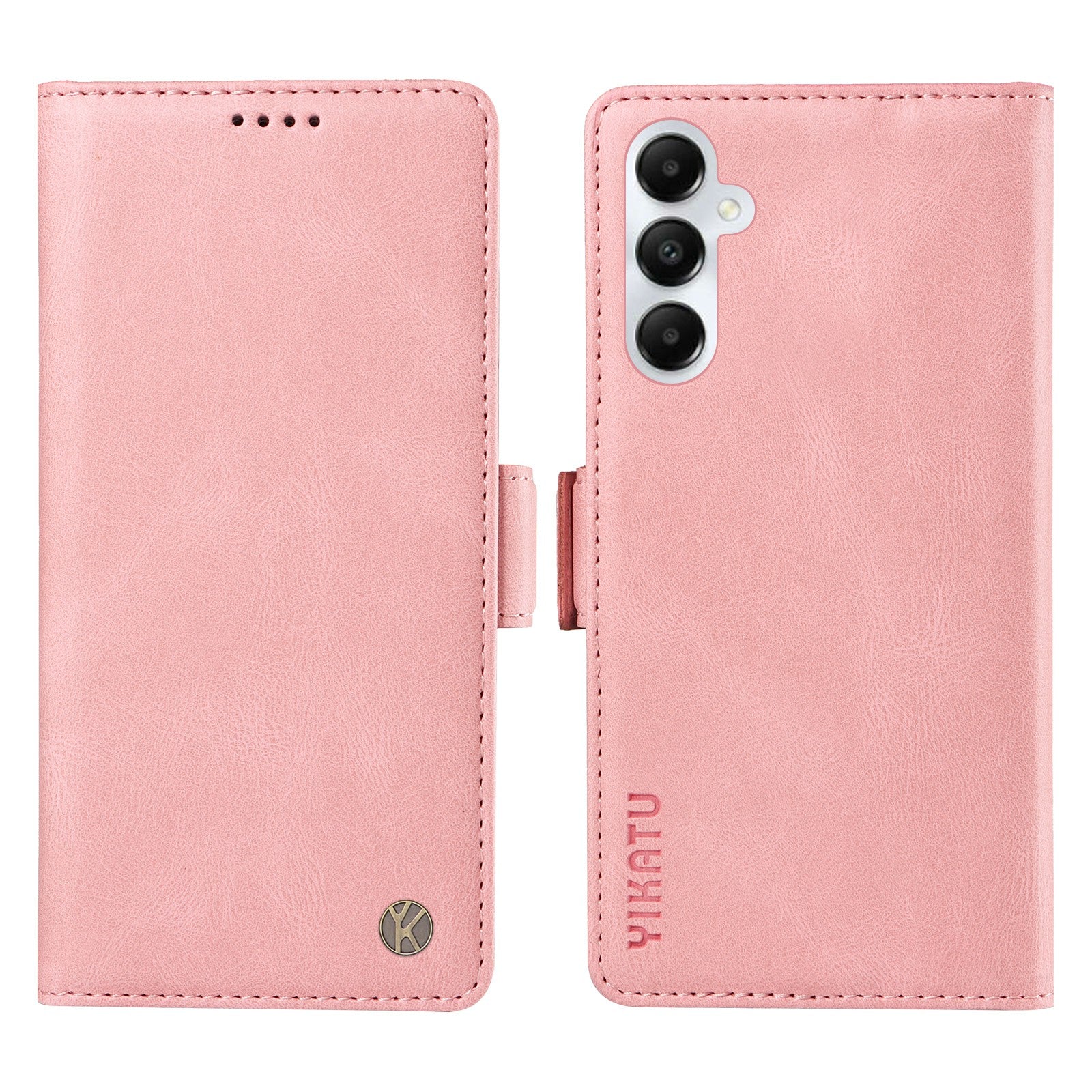 YIKATU YK-005 For Samsung Galaxy A05s 4G Cell Phone Leather Case Drop Proof Wallet Cover - Pink