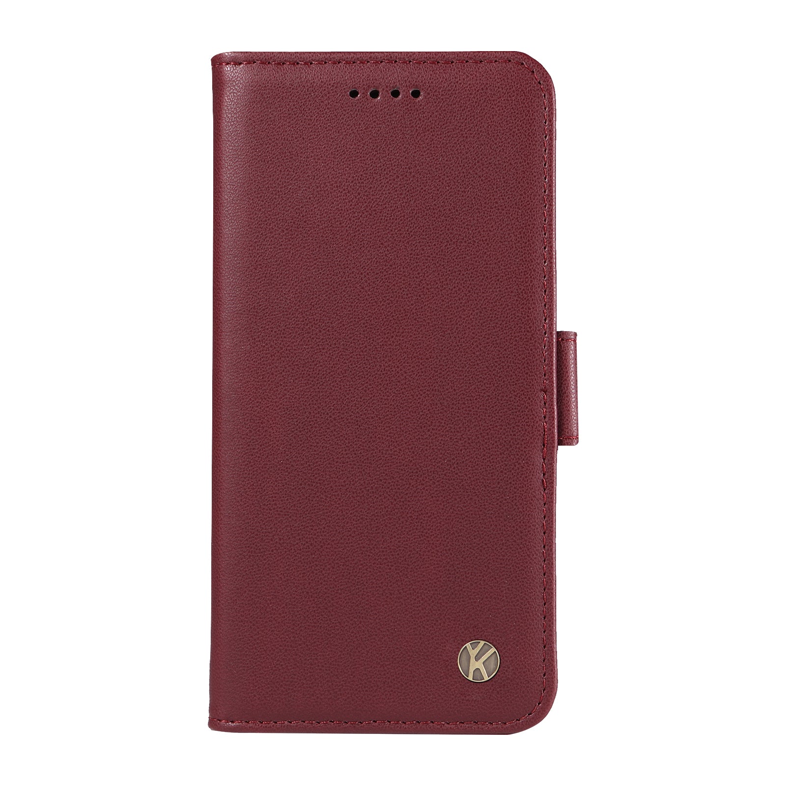 YIKATU YK-003 For Samsung Galaxy M15 5G Case Wallet Leather Cover Side Magnetic Clasp - Wine Red