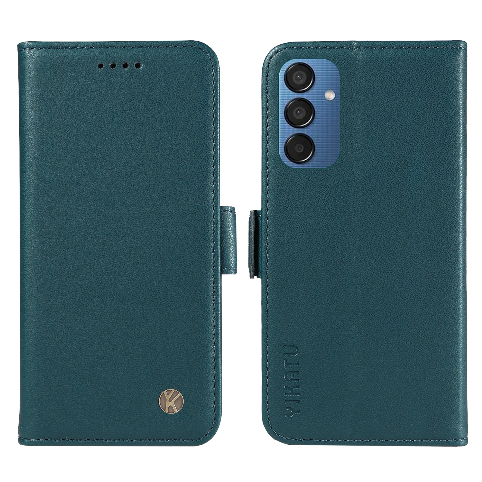 YIKATU YK-003 For Samsung Galaxy M15 5G Case Wallet Leather Cover Side Magnetic Clasp - Green