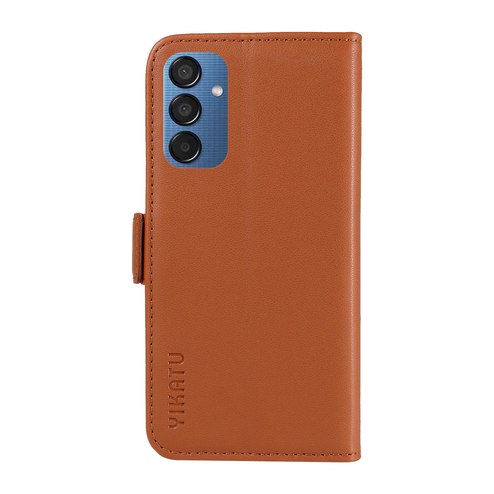 YIKATU YK-003 For Samsung Galaxy M15 5G Case Wallet Leather Cover Side Magnetic Clasp - Brown