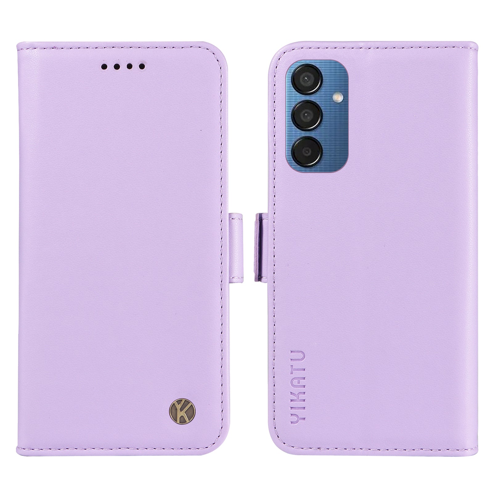 YIKATU YK-003 For Samsung Galaxy M15 5G Case Wallet Leather Cover Side Magnetic Clasp - Light Purple