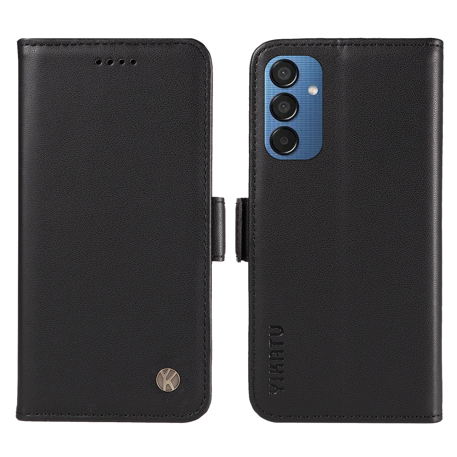 YIKATU YK-003 For Samsung Galaxy M15 5G Case Wallet Leather Cover Side Magnetic Clasp - Black