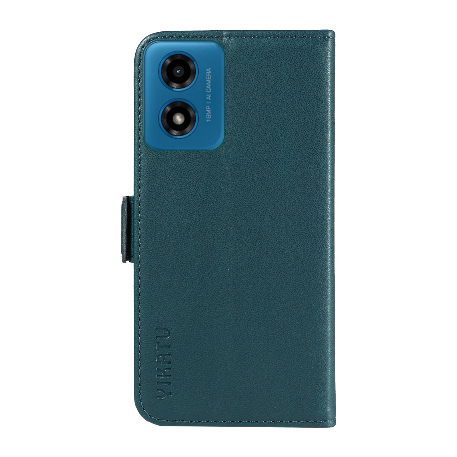 YIKATU YK-003 For Motorola Moto G04 4G / G24 4G Case PU Leather Stand Shockproof Phone Cover - Green