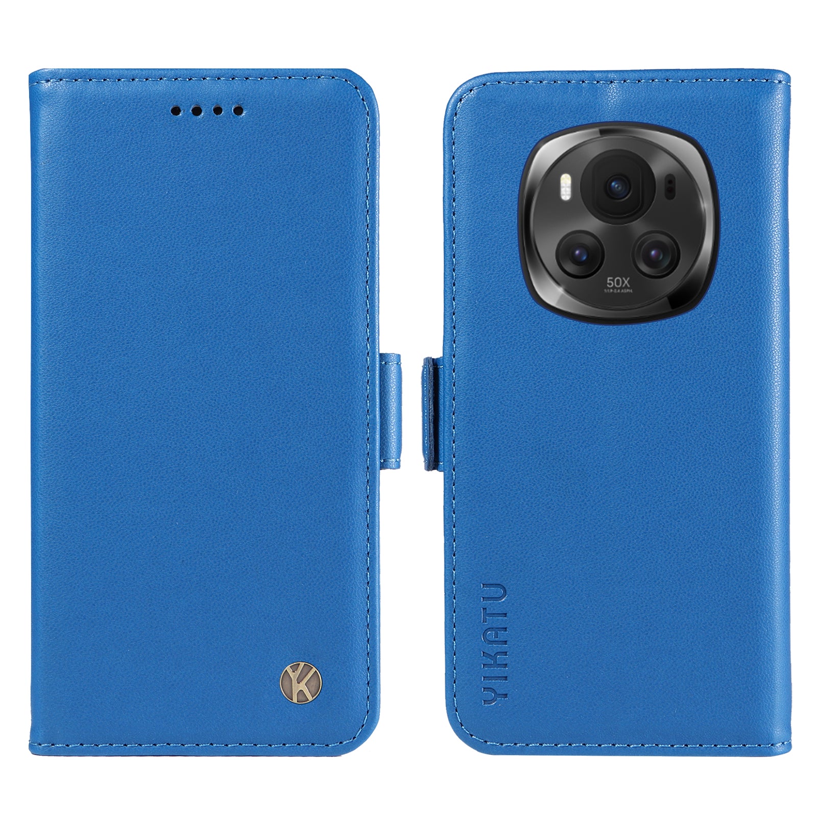 YIKATU YK-003 For Honor Magic6 5G Case PU Leather Stand Protective Phone Cover - Sky Blue