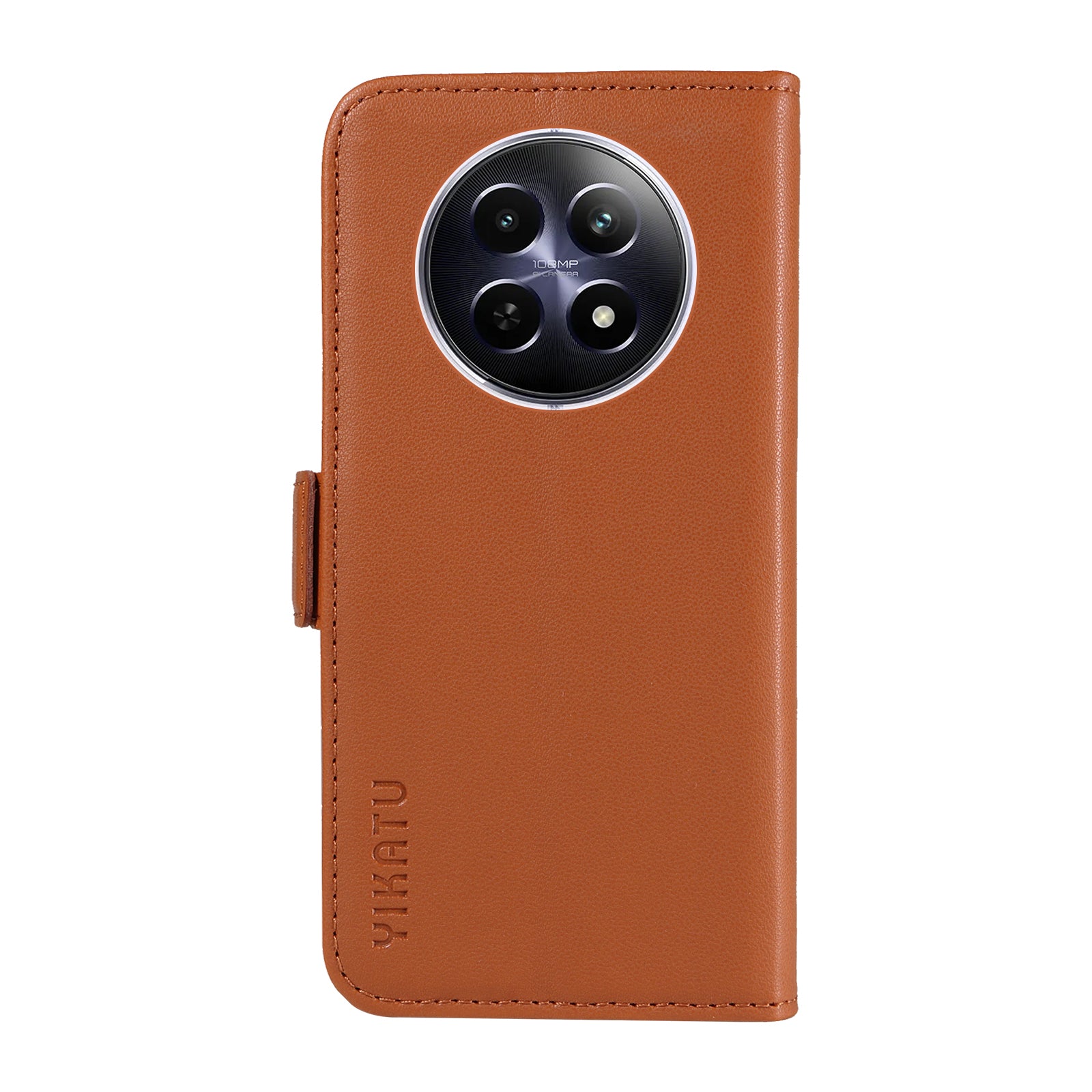 YIKATU YK-003 For Realme 12 Leather Case Wallet Cover Phone Accessories Distributors - Brown