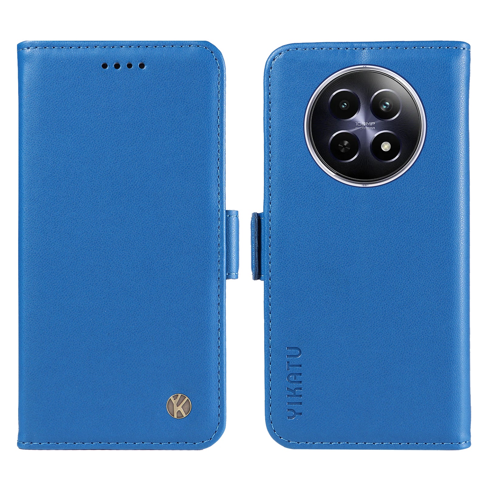 YIKATU YK-003 For Realme 12 Leather Case Wallet Cover Phone Accessories Distributors - Sky Blue