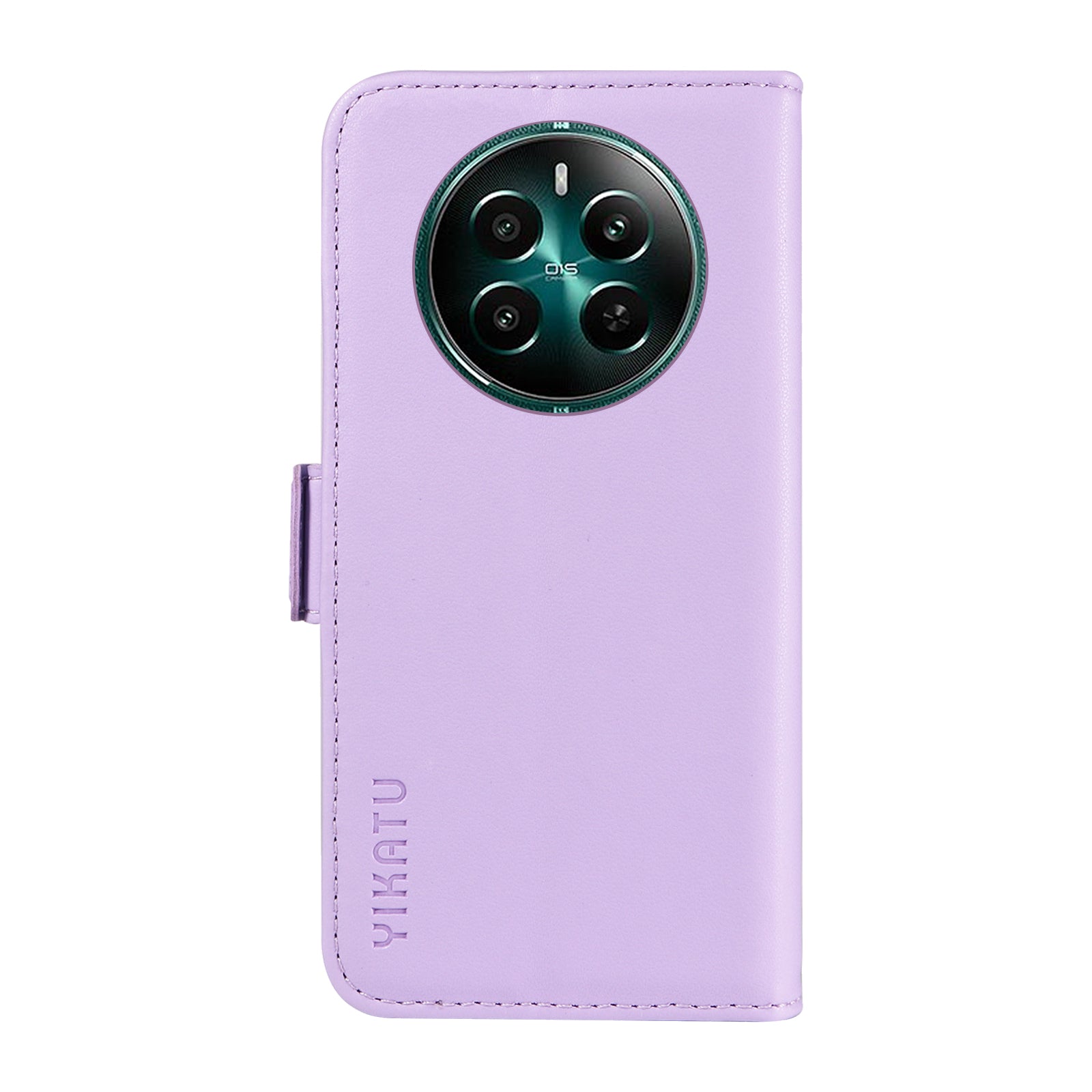 YIKATU YK-003 For Realme 12+ 5G Case Wallet PU Leather+TPU Cover Phone Accessories Distributors - Light Purple