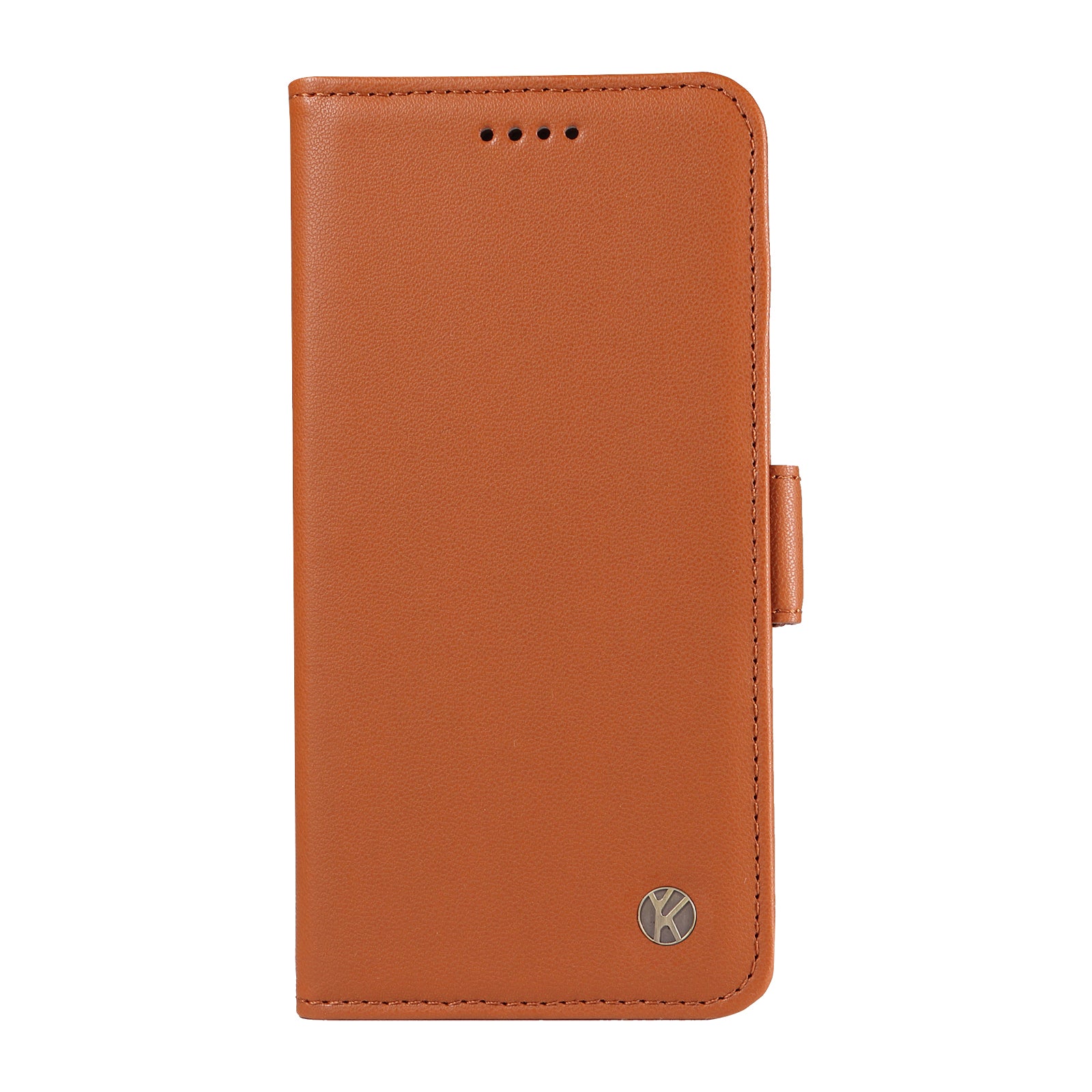 YIKATU YK-003 For Samsung Galaxy S24 Case PU Leather Folio Wallet Phone Cover - Brown
