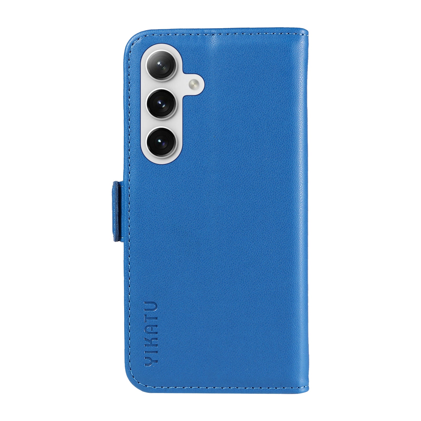 YIKATU YK-003 For Samsung Galaxy S24 Case PU Leather Folio Wallet Phone Cover - Sky Blue