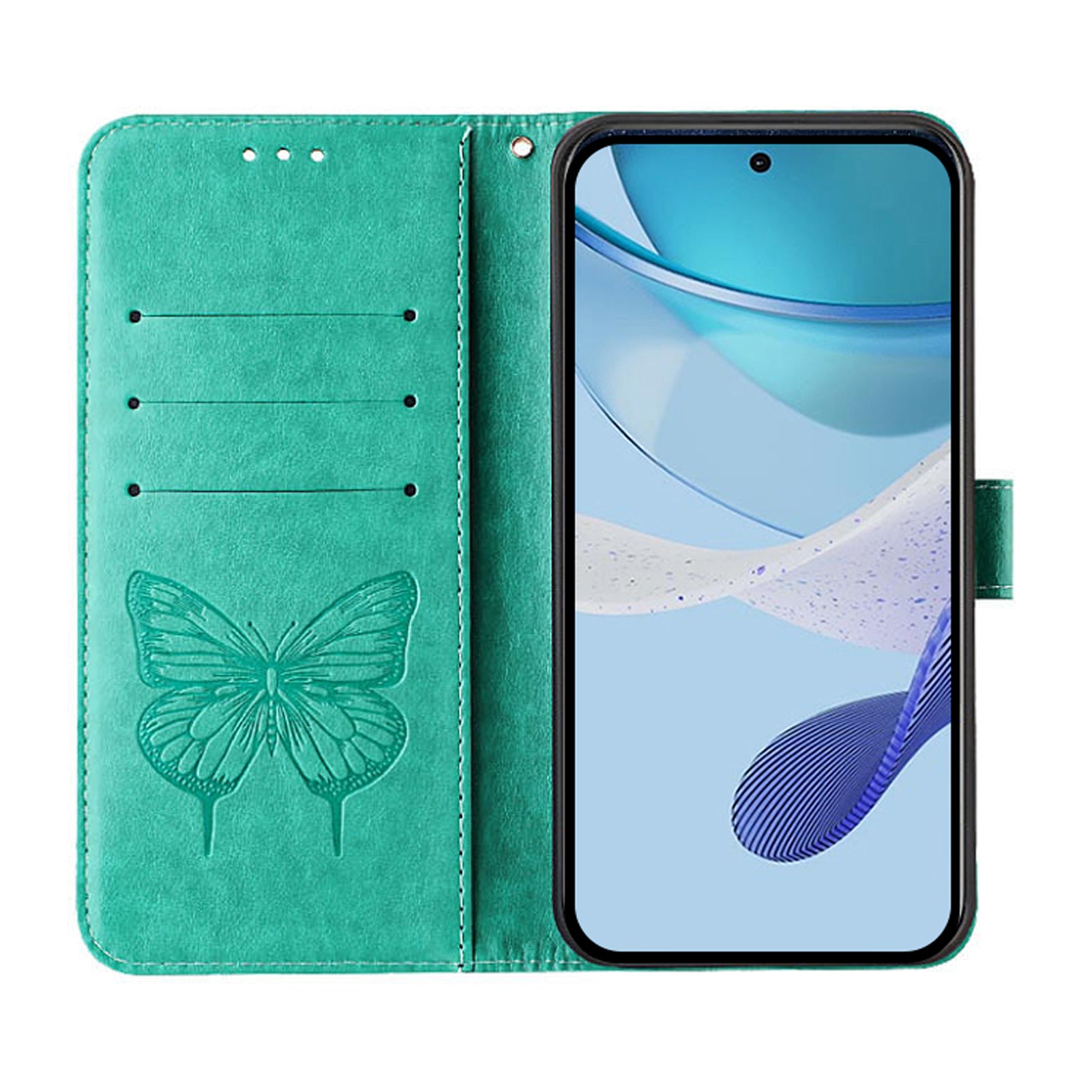 YB Imprinting Series-4 For Samsung Galaxy Z Fold6 5G Case Wallet Leather Phone Cover with Hand Strap - Green