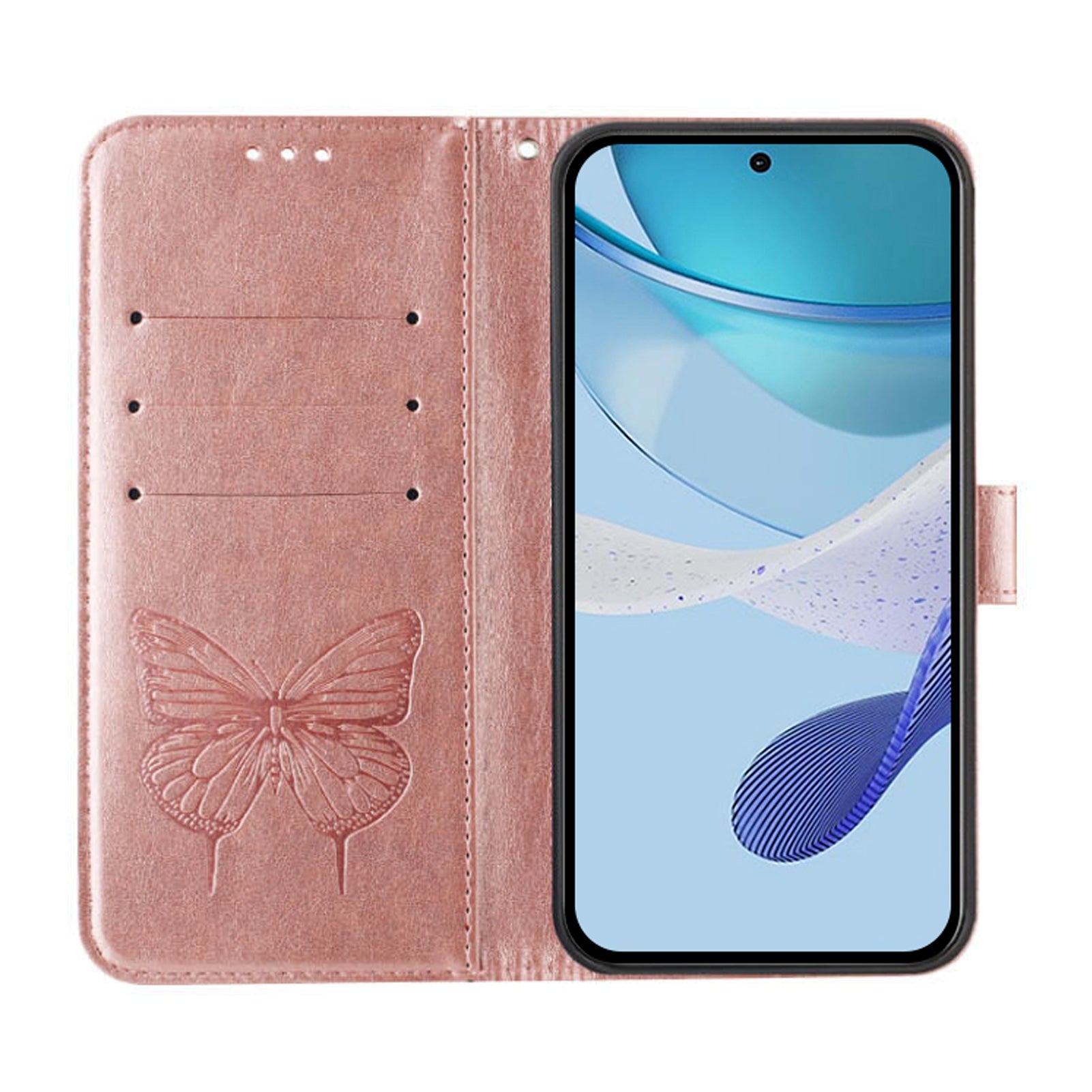 YB Imprinting Series-4 For Samsung Galaxy Z Fold6 5G Case Wallet Leather Phone Cover with Hand Strap - Rose Gold