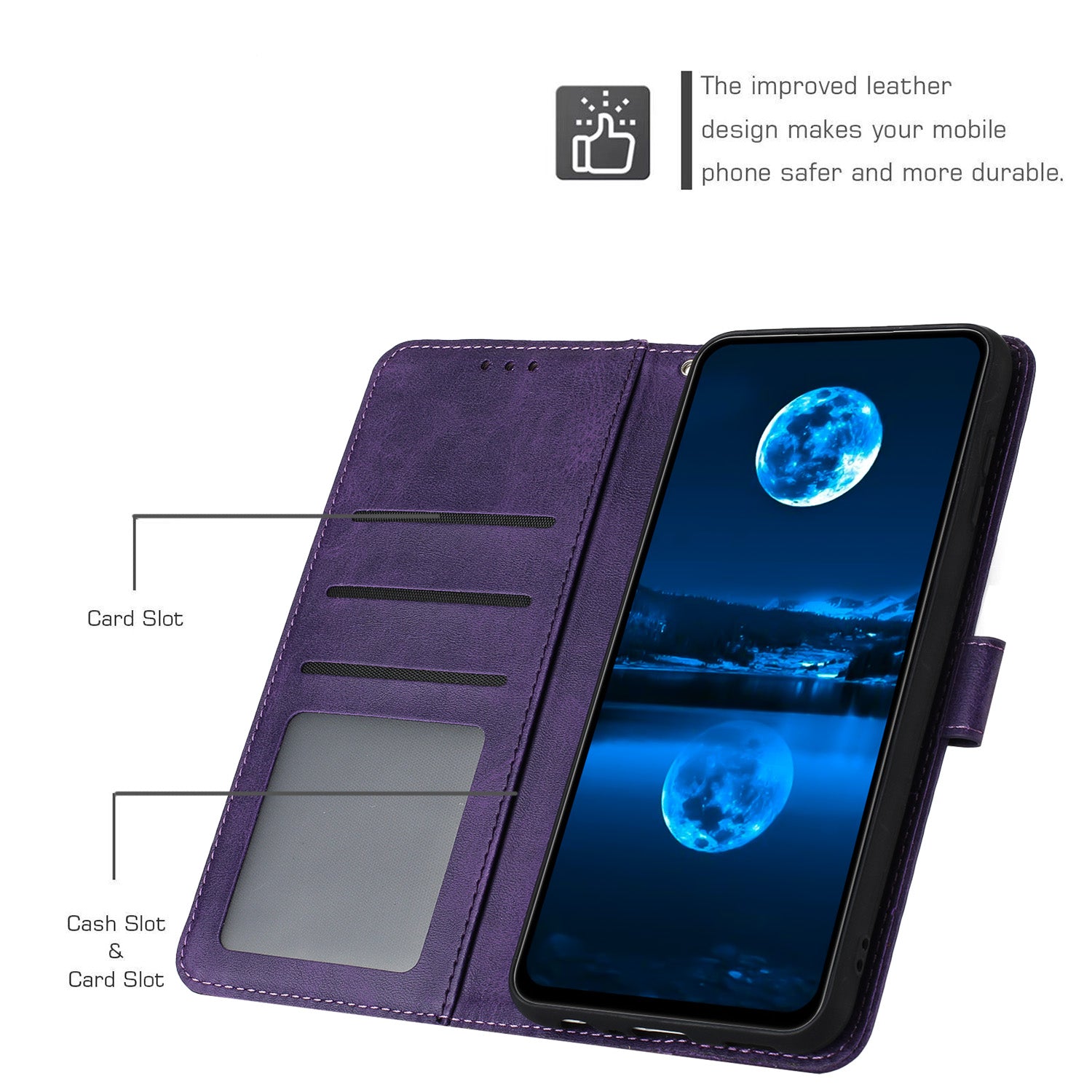 For Samsung Galaxy S20 FE / S20 FE 5G / S20 FE 2022 / S20 Lite Calf Texture Phone Stand Cover Mobile Accessories Wholesale - Purple