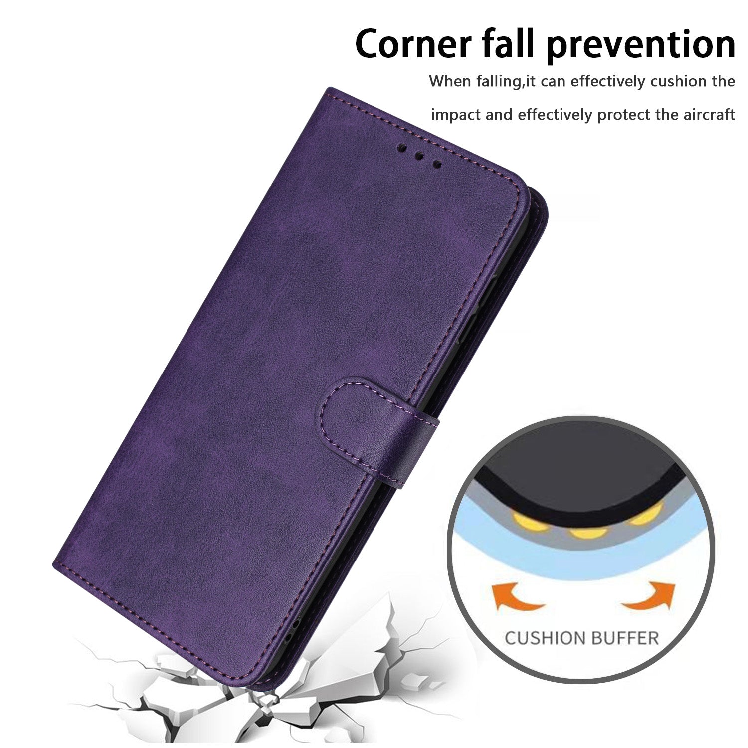 For Samsung Galaxy S20 FE / S20 FE 5G / S20 FE 2022 / S20 Lite Calf Texture Phone Stand Cover Mobile Accessories Wholesale - Purple