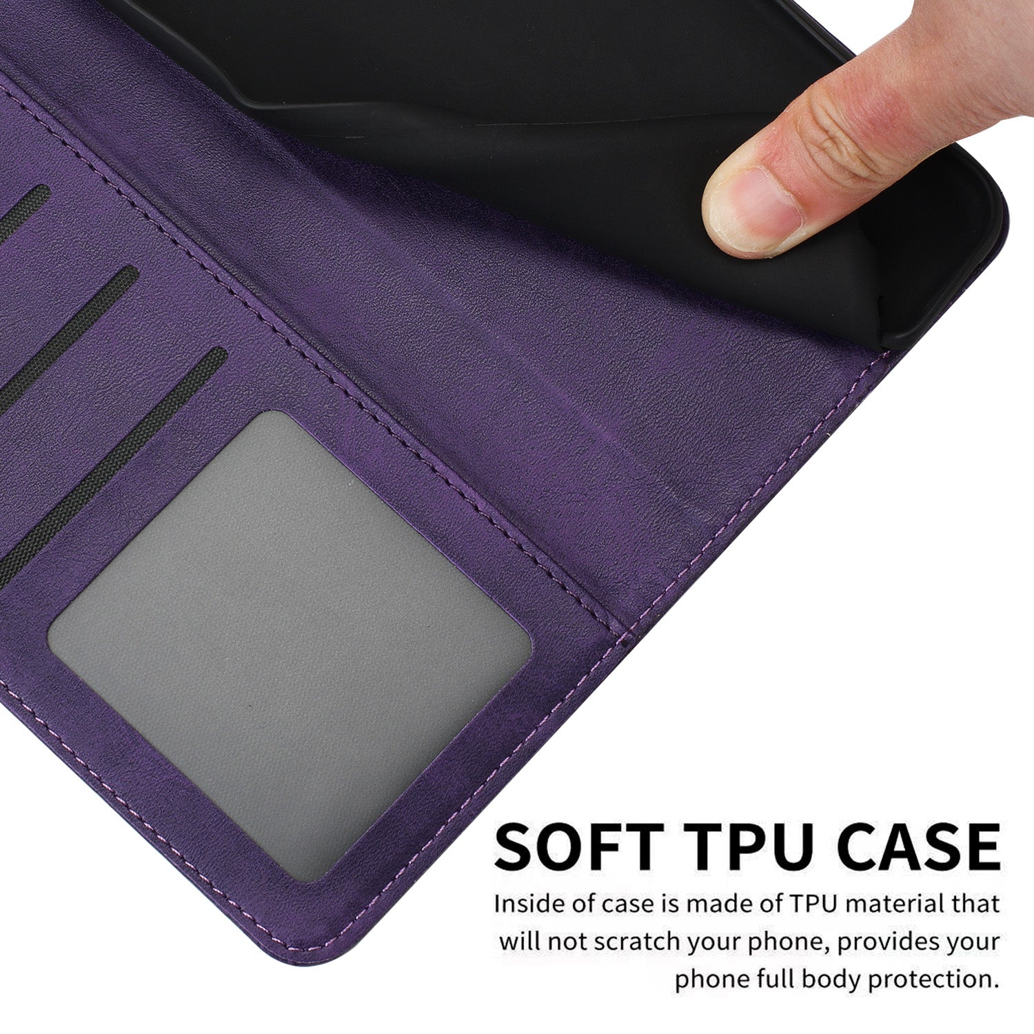 For Samsung Galaxy S20 FE / S20 FE 5G / S20 FE 2022 / S20 Lite Calf Texture Phone Stand Cover Mobile Accessories Wholesale - Purple