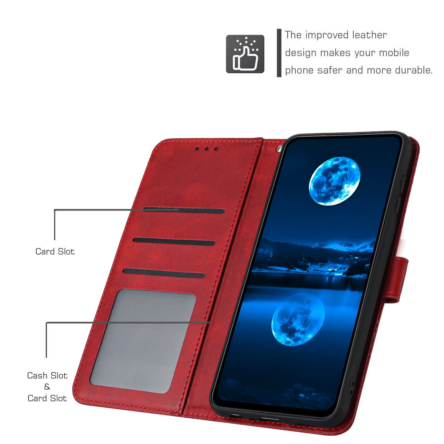 For Samsung Galaxy S20 FE / S20 FE 5G / S20 FE 2022 / S20 Lite Calf Texture Phone Stand Cover Mobile Accessories Wholesale - Red