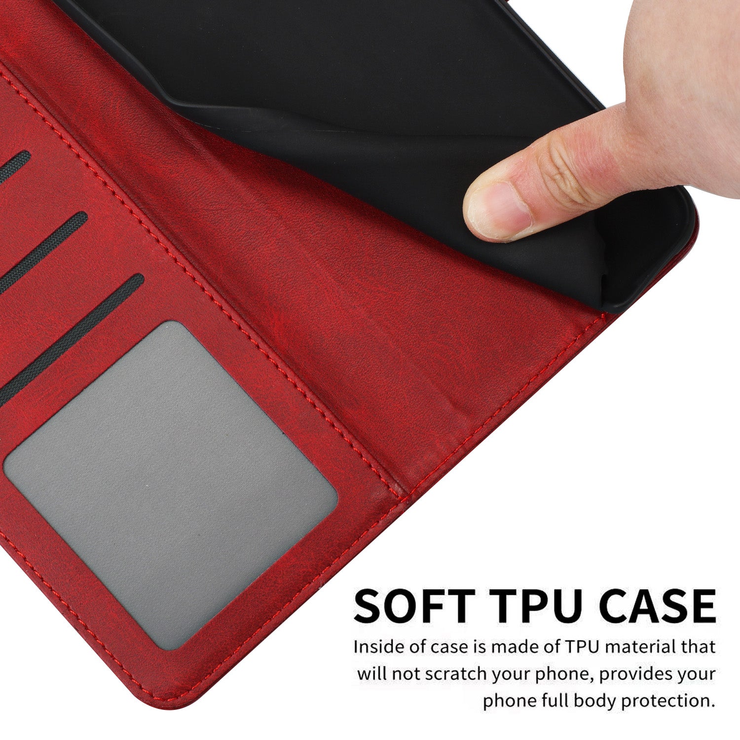 For Samsung Galaxy S20 FE / S20 FE 5G / S20 FE 2022 / S20 Lite Calf Texture Phone Stand Cover Mobile Accessories Wholesale - Red