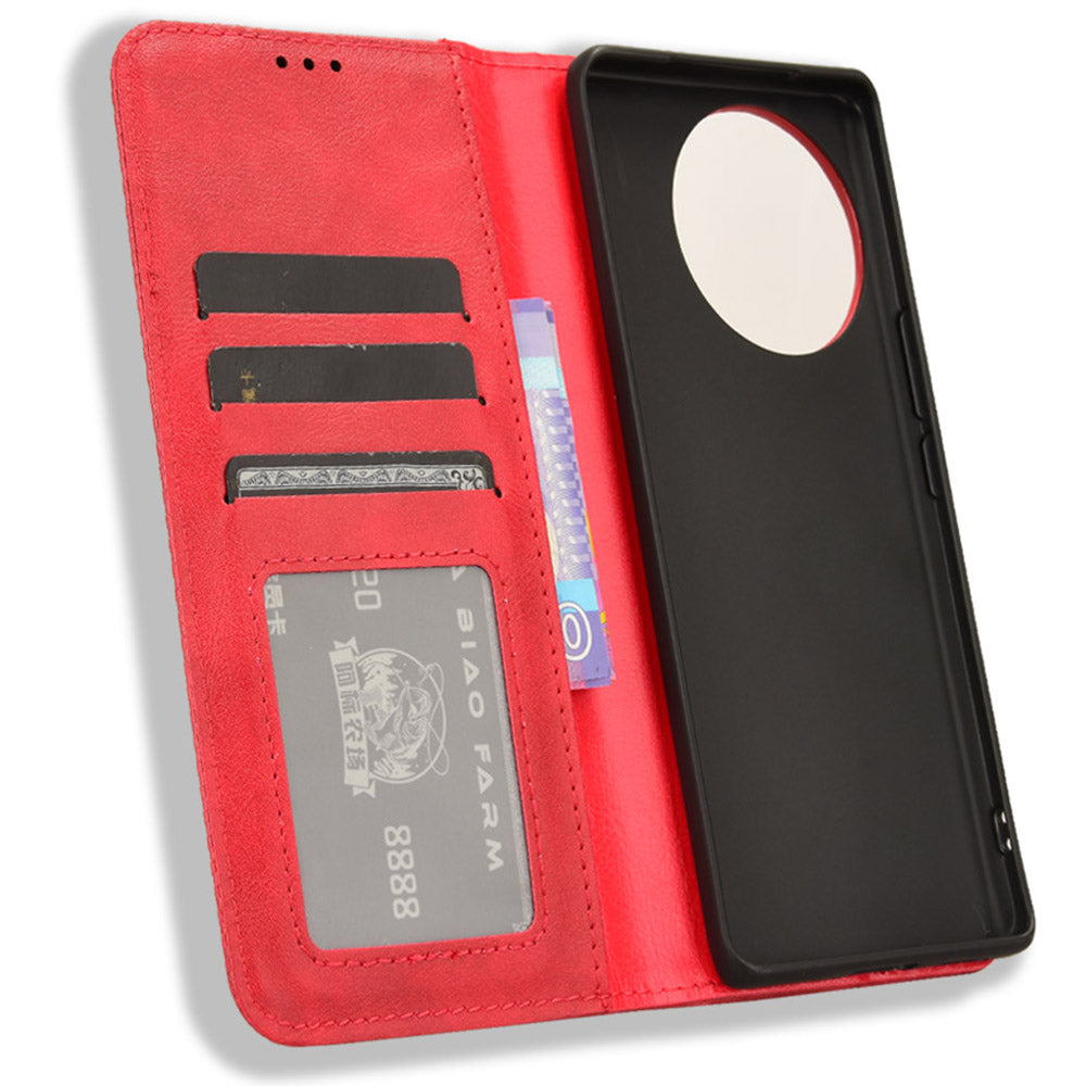 For vivo V30e 5G / V40 Lite 5G Cover Magnetic Closure Wallet Stand Wholesale Phone Case - Red