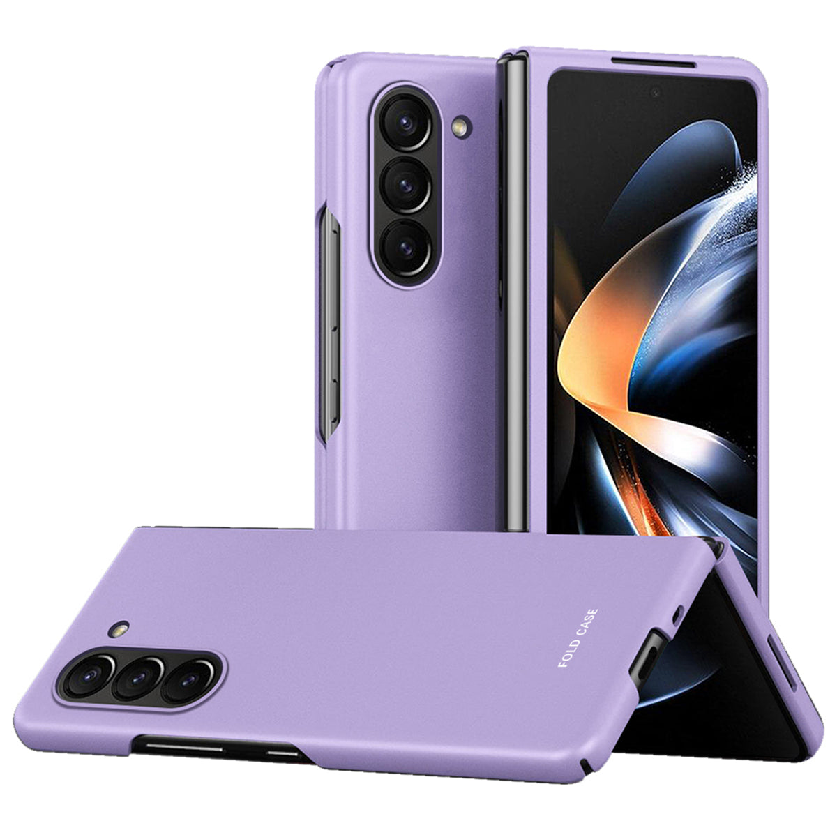 For Samsung Galaxy Z Fold6 5G Matte Case Skin-touch Hard PC Phone Cover - Lavender Purple