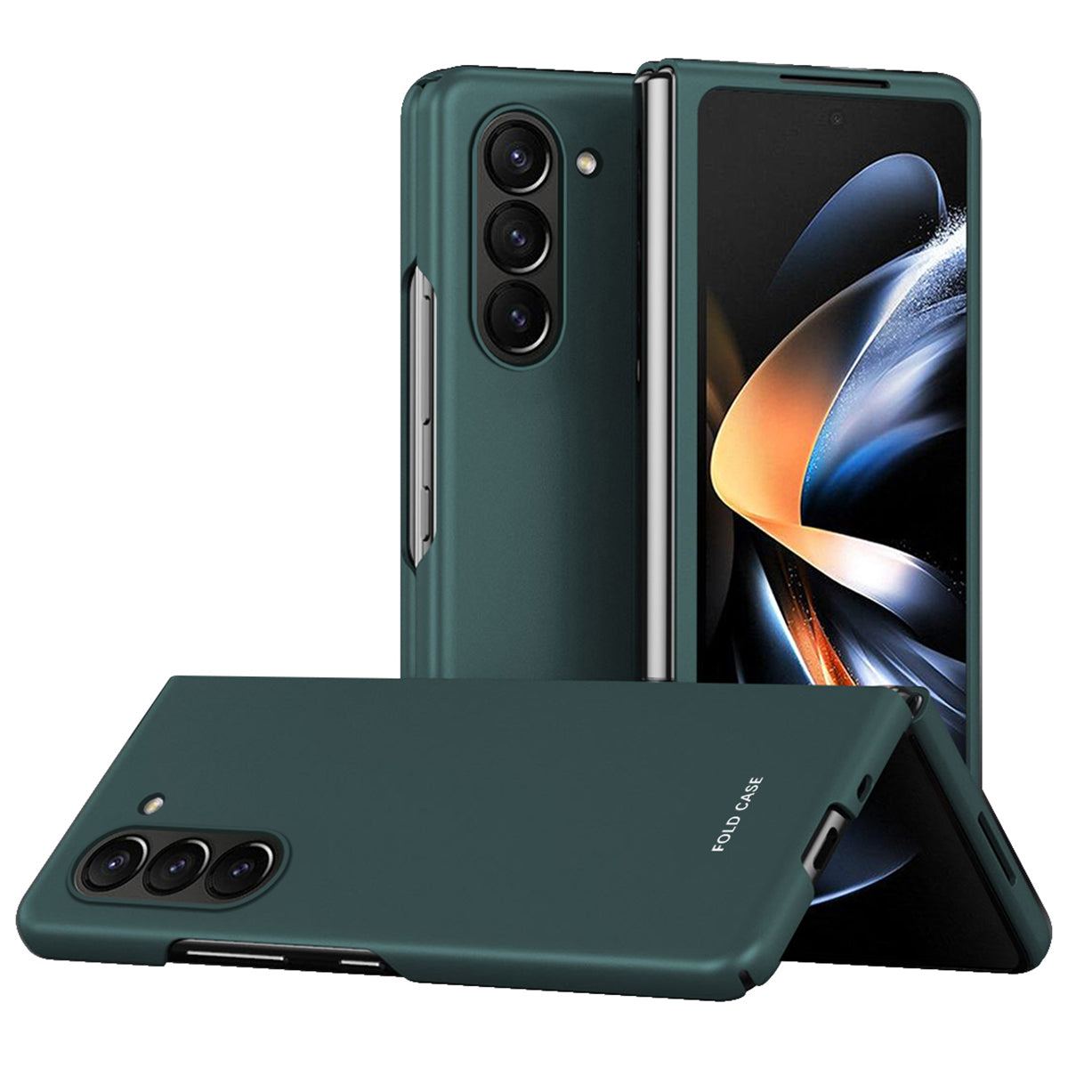 For Samsung Galaxy Z Fold6 5G Matte Case Skin-touch Hard PC Phone Cover - Midnight Green