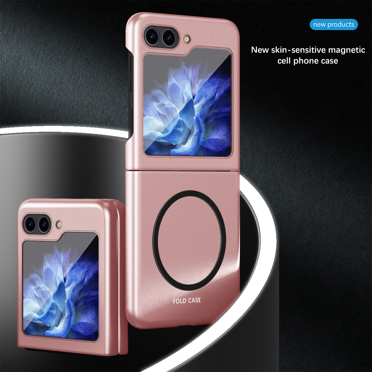 For Samsung Galaxy Z Flip6 5G Frosted Case Skin-Touch Hard PC Phone Cover Compatible with Magsafe - Sapphire