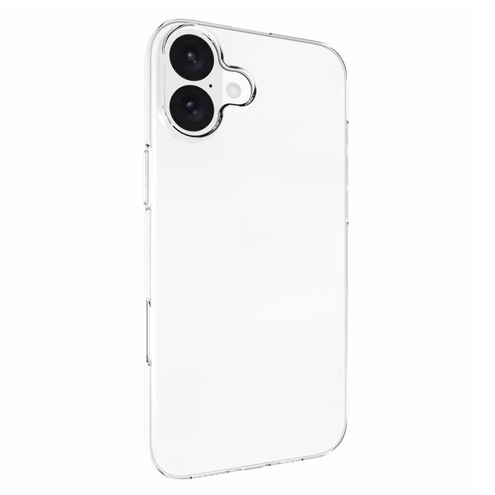 For iPhone 16 Plus Phone Cover Non-Slip TPU Watermark-Free Glossy Clear Case