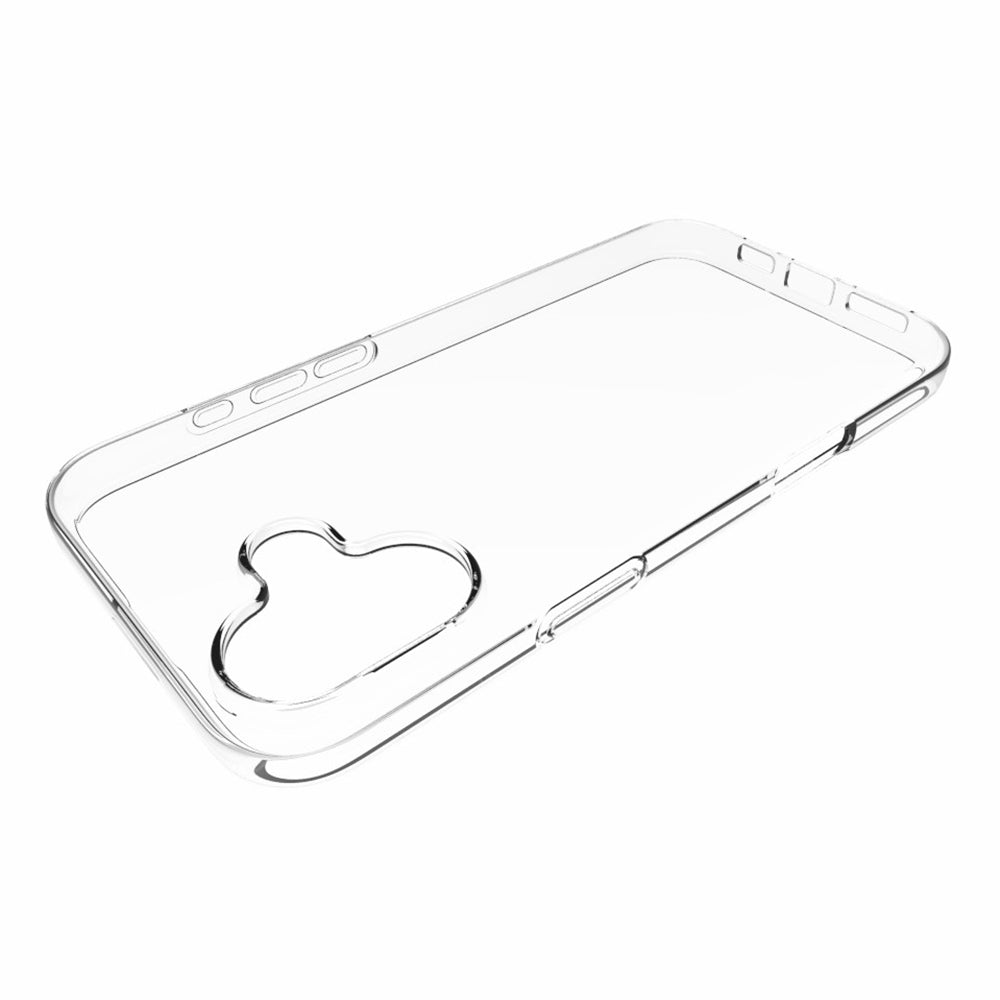 For iPhone 16 Plus Phone Cover Non-Slip TPU Watermark-Free Glossy Clear Case