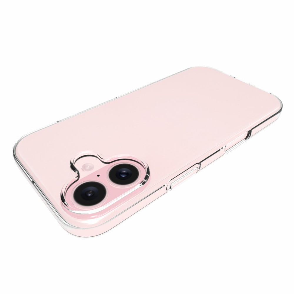 For iPhone 16 Non-Slip TPU Phone Case Watermark-Free Glossy Anti-Scratch Clear Phone Cover