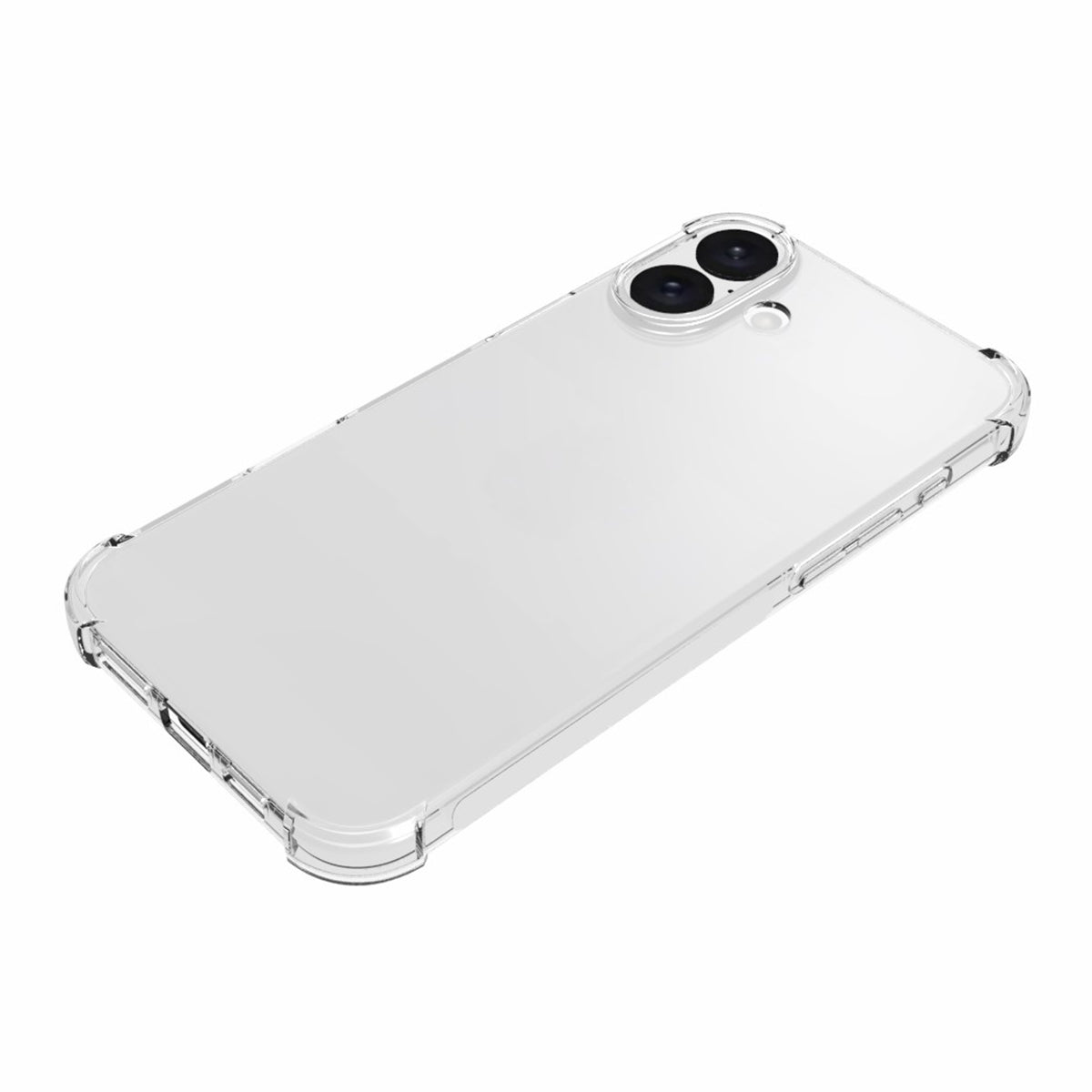 For iPhone 16 Plus Slim-Fit Phone Case TPU Shell Non-Slip HD Transparent Mobile Phone Cover