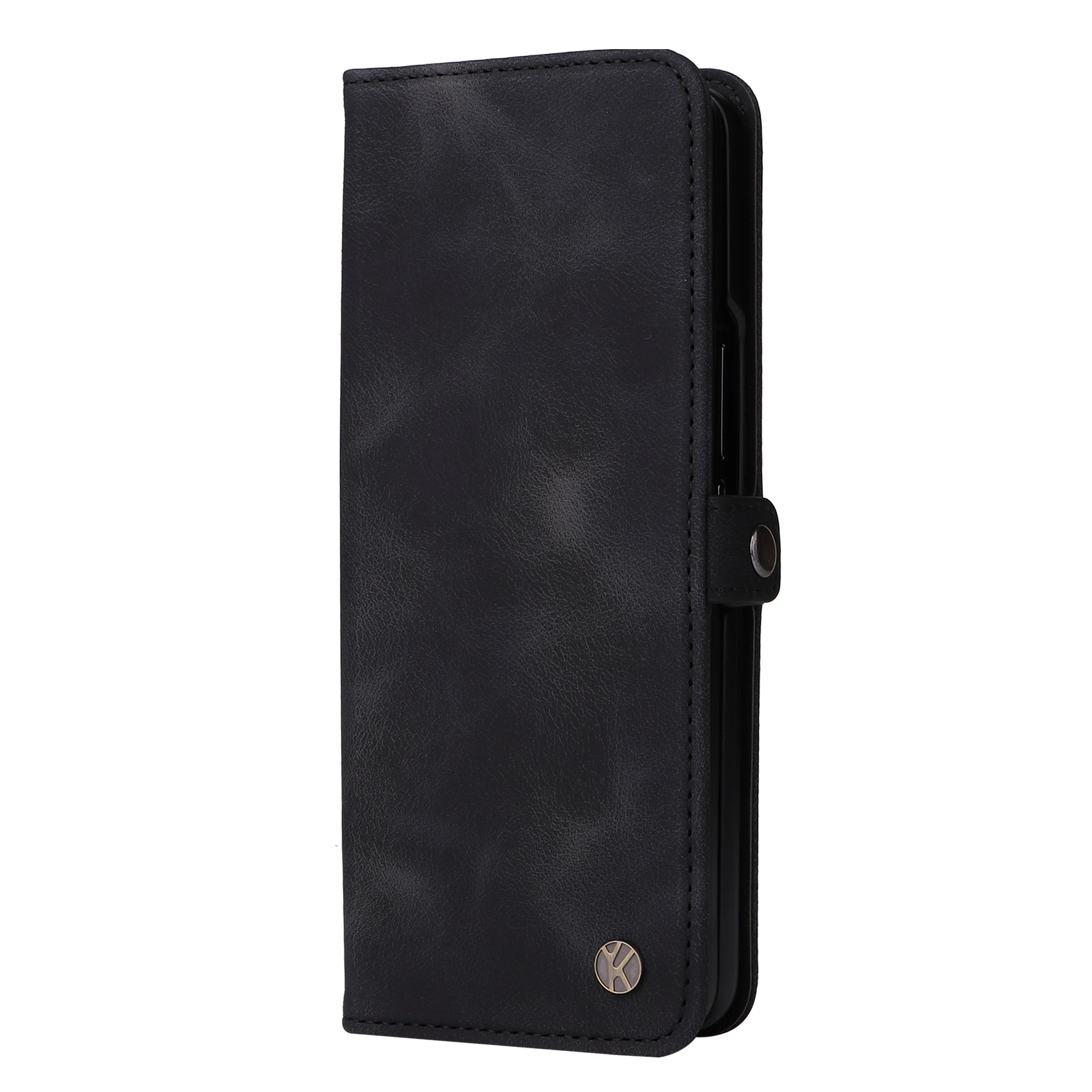 YIKATU YK-002 For Samsung Galaxy Z Fold6 5G Case PU Leather Skin-Touch Phone Cover - Black