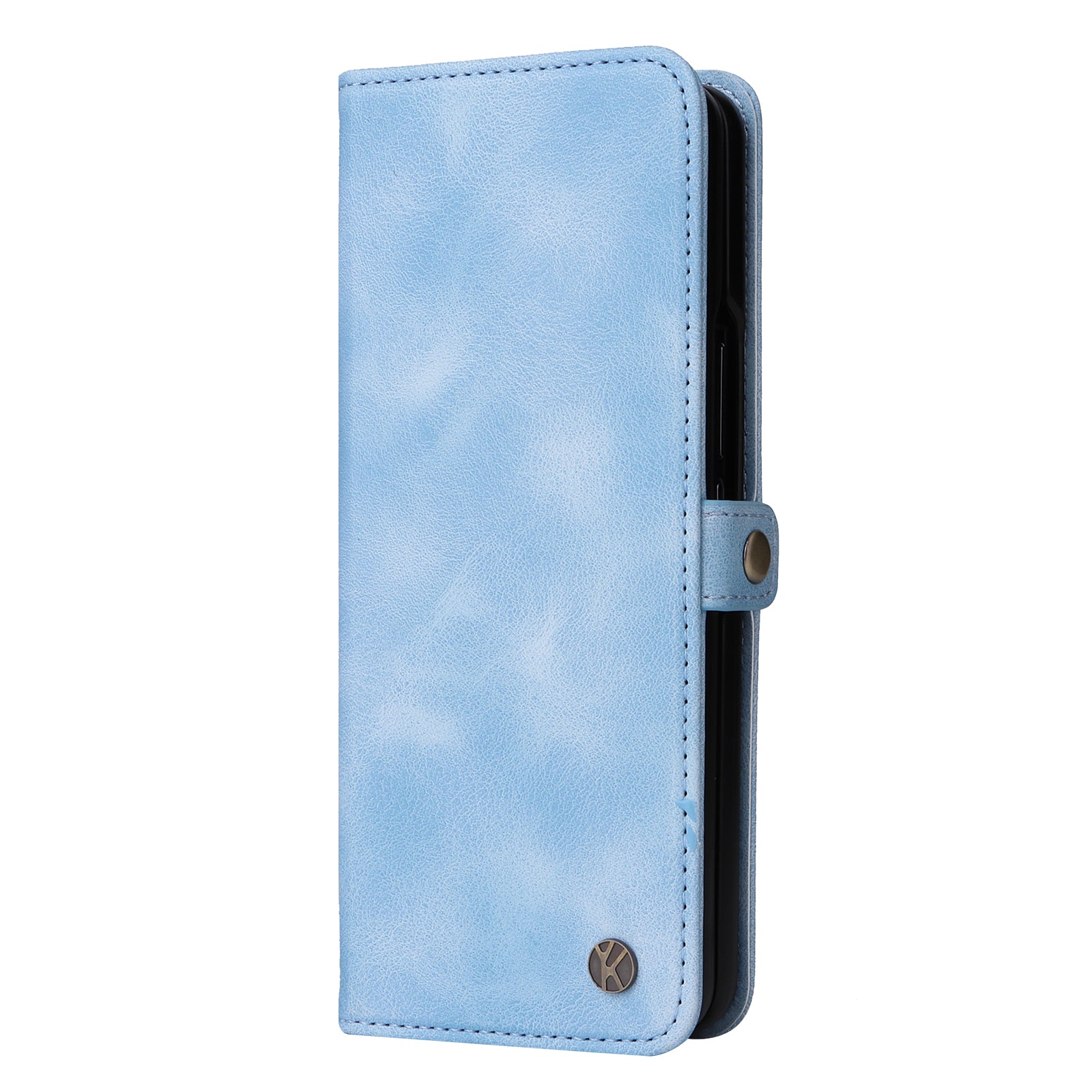 YIKATU YK-002 For Samsung Galaxy Z Fold6 5G Case PU Leather Skin-touch Phone Cover - Baby Blue