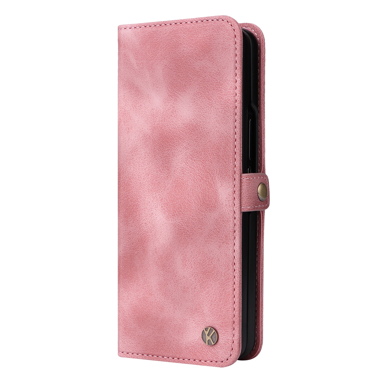 YIKATU YK-002 For Samsung Galaxy Z Fold6 5G Case PU Leather Skin-touch Phone Cover - Pink