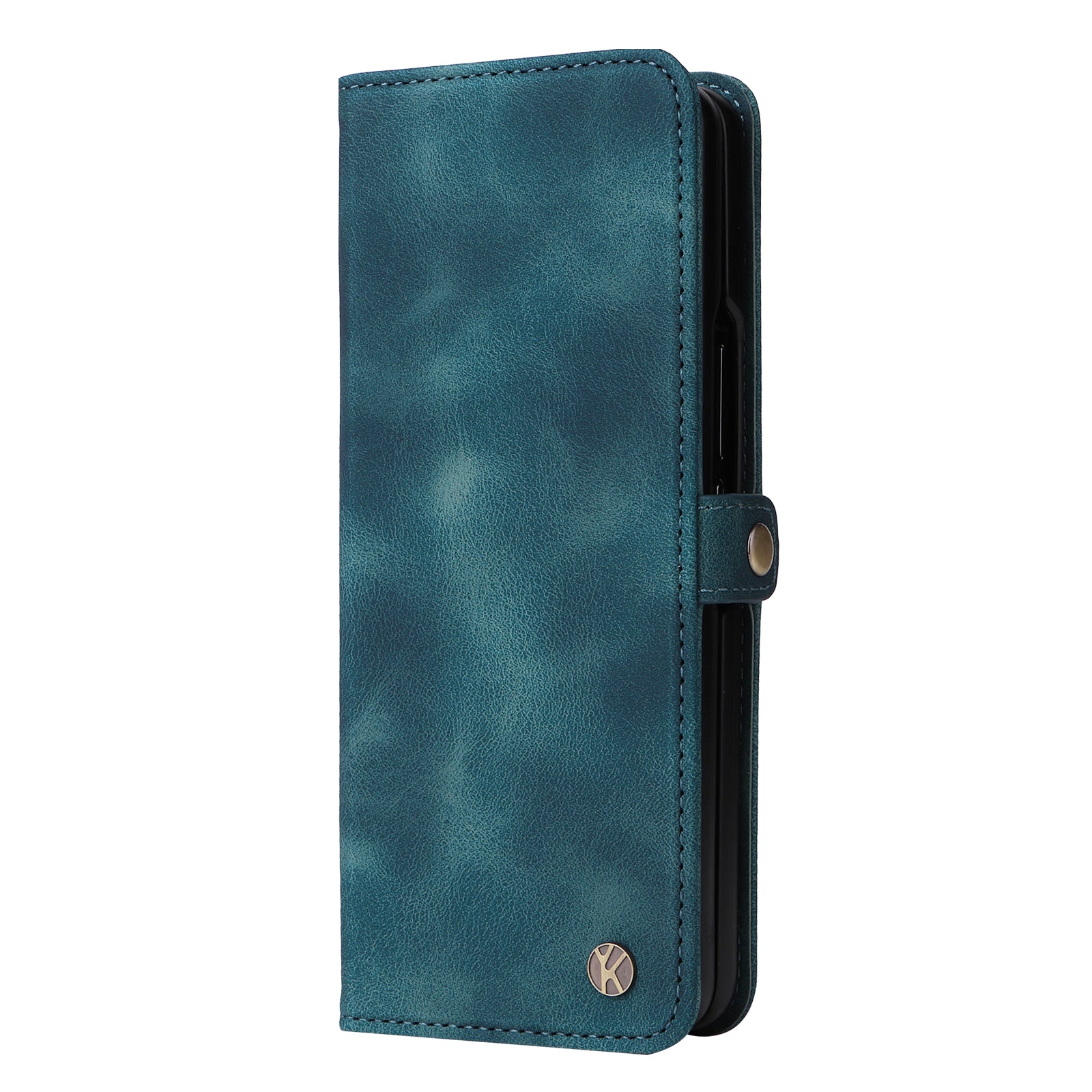 YIKATU YK-002 For Samsung Galaxy Z Fold6 5G Case PU Leather Skin-touch Phone Cover - Blue