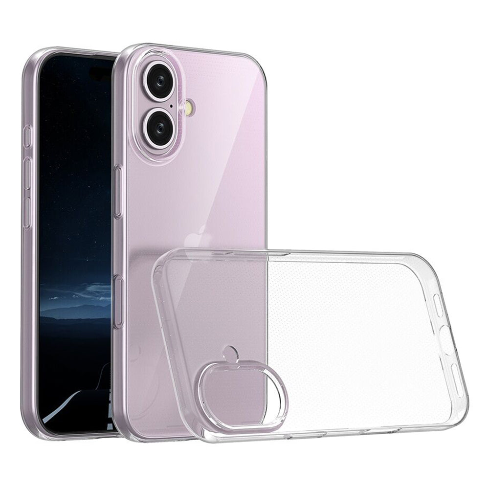 For iPhone 16 Clear Case Anti-Scratch Shockproof TPU Phone Cover