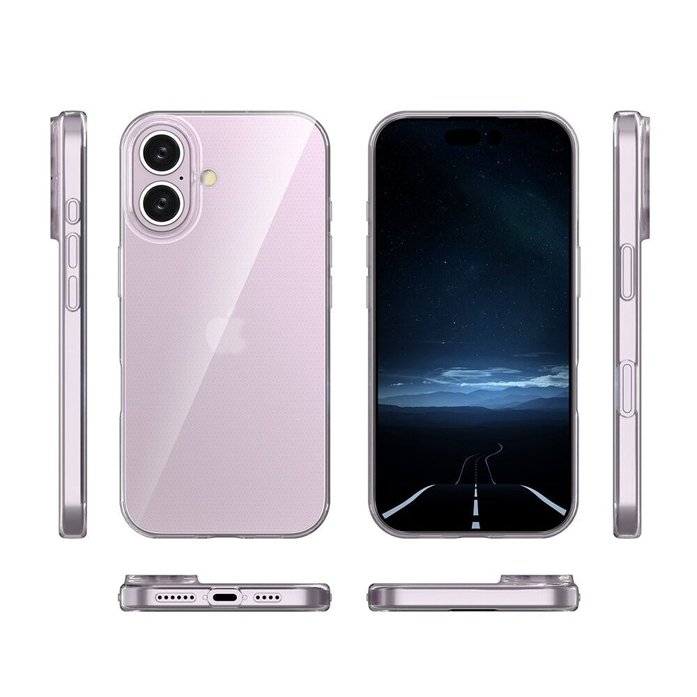 For iPhone 16 Clear Case Anti-Scratch Shockproof TPU Phone Cover