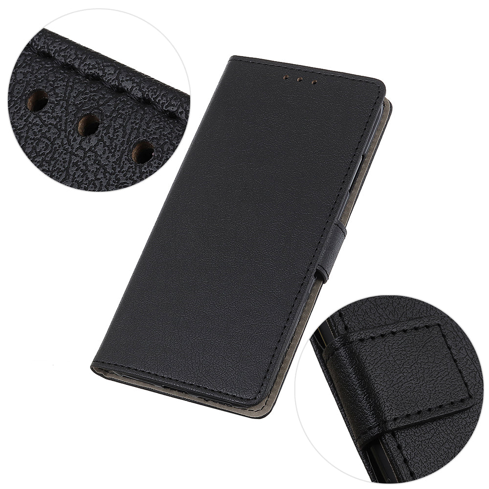 For iPhone 16 Pro Max Case Wallet Leather+TPU Protective Phone Cover - Black