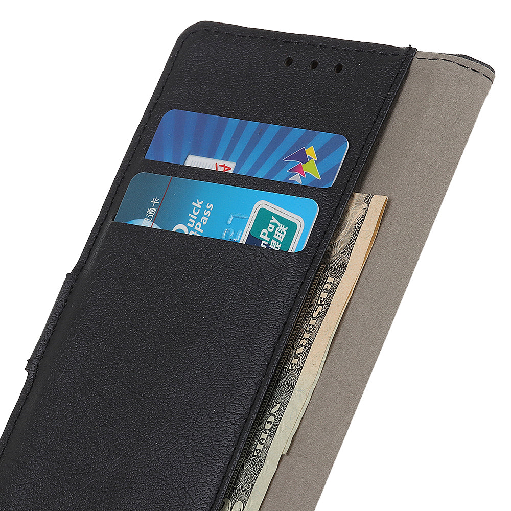 For iPhone 16 Pro Wallet Case Protective Stand Leather Phone Cover - Black