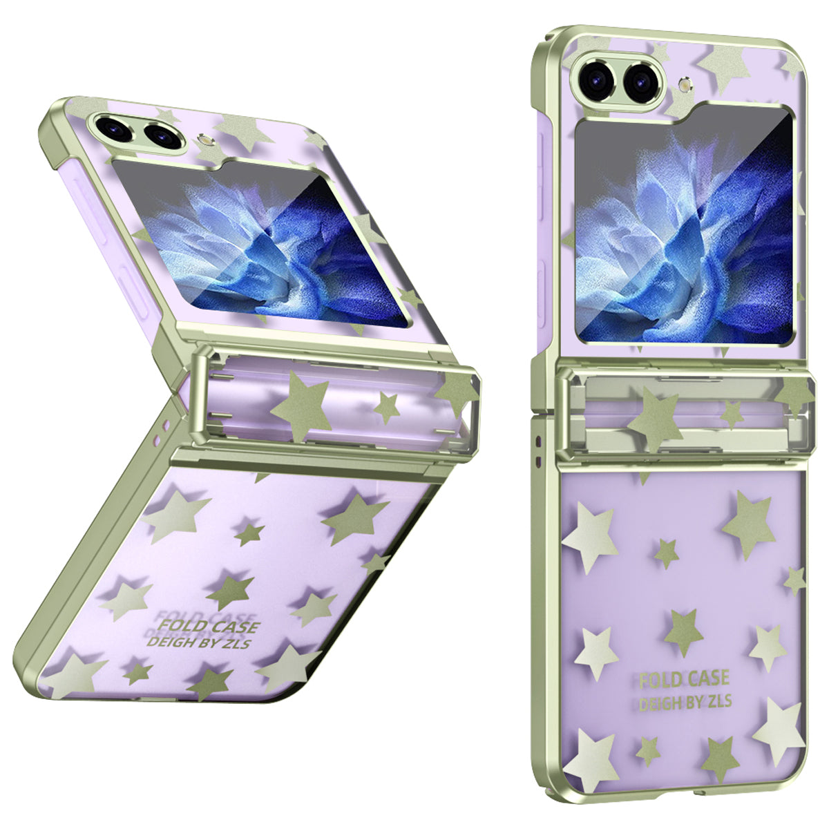 For Samsung Galaxy Z Flip6 5G Case Protective Hard PC Stars Pattern Phone Cover - Mint Green